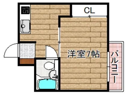 ジョイフルコーポ真上【207号室】の間取り