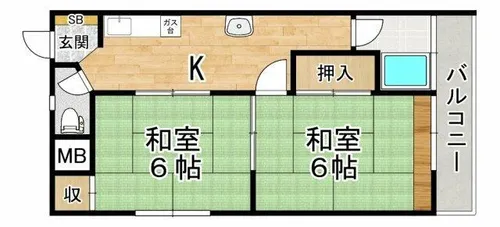 清和苑【301号室】の間取り