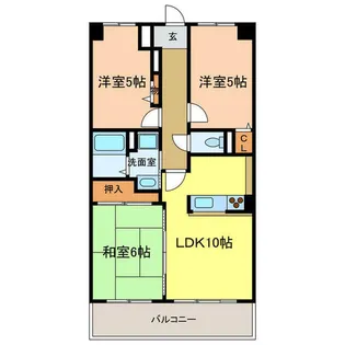 ウエストコート【302号室】の間取り