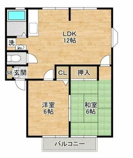 大阪府箕面市如意谷2丁目【アパート】の間取り