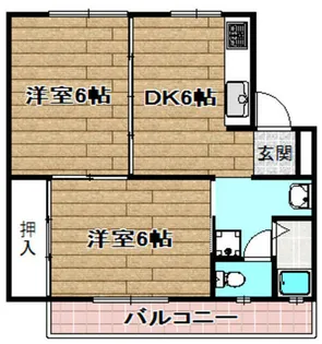 メゾン津之江【3D号室】の間取り