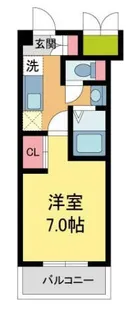 コモド北口【302号室】の間取り