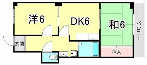 クレセント垂水【302号室】の間取り