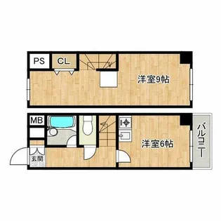 エフアール城東中央【3階】の間取り