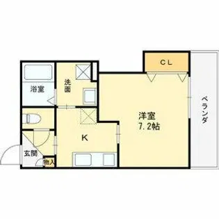 クレアール西今川【1階】の間取り