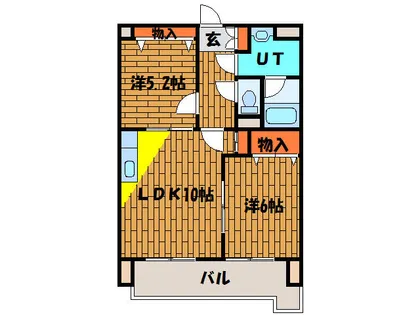 ヴェルドミール西桔梗【301号室】の間取り