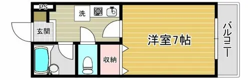 ロンシャン【102号室】の間取り