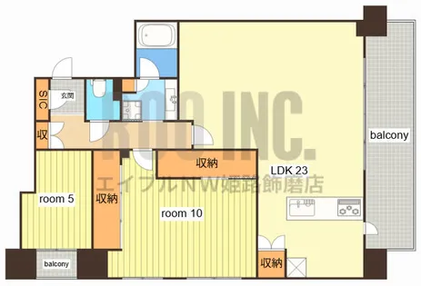姫路ザ・レジデンス【1102号室】の間取り