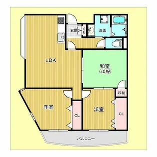 カルム千里山土井A棟【1階】の間取り