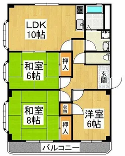 エステートBLDⅢ【802号室】の間取り