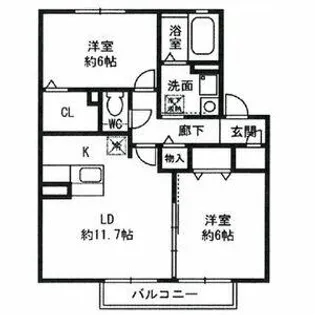 サニーコートM【1階】の間取り