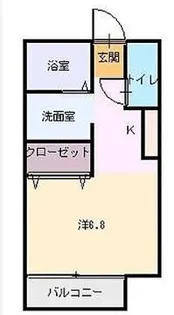 エコールK【201号室】の間取り