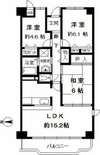 ラ・カーサ・タカツキ【401号室】の間取り