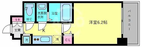 プレサンス玉造駅前ルージュ【2階】の間取り