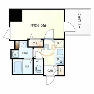 ファーストフィオーレ難波南アルマ【2階】の間取り
