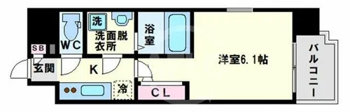 エスリード天王寺町北【2階】の間取り