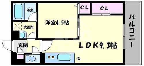 KTIレジデンス阿倍野【1階】の間取り