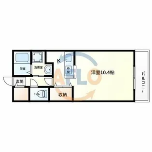 フラット桃ヶ池【1階】の間取り