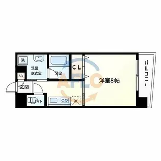 CITY SPIRE美章園【8階】の間取り