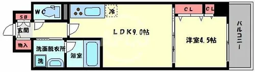 Loco House阿倍野【4階】の間取り