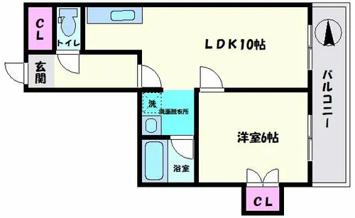 ラパンジール恵美須Ⅱ【3階】の間取り