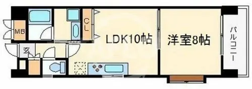 CITY SPIRE桜川Ⅰ【3階】の間取り