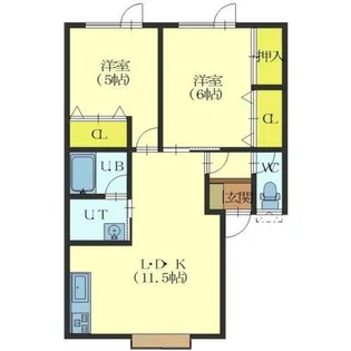 コーポひまわり【202号室】の間取り