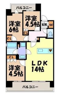 プレサンス名駅南ブリエ【2階】の間取り