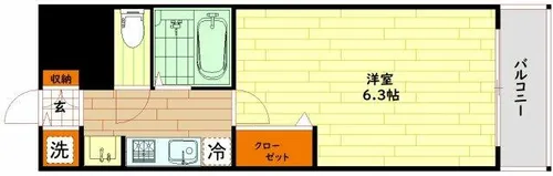 プレサンス天満ステーションフロント【6階】の間取り