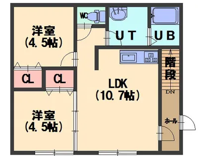 アスティ久根別【201号室】の間取り