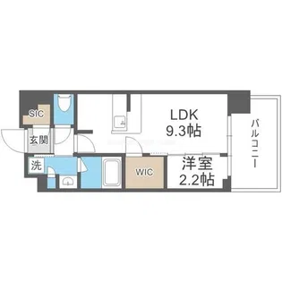 コンフォリア・リヴ江坂江の木町Q【8階】の間取り
