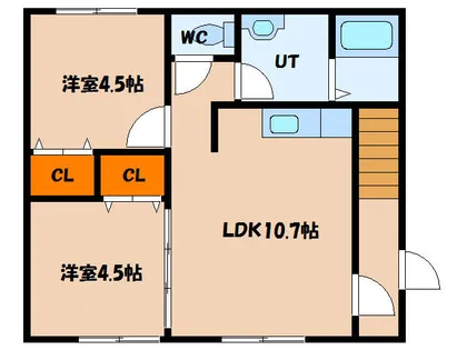 アスティ久根別【201号室】の間取り