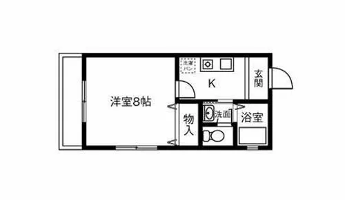 アートパーク花池(201・301・305・401・403号室【201号室】の間取り