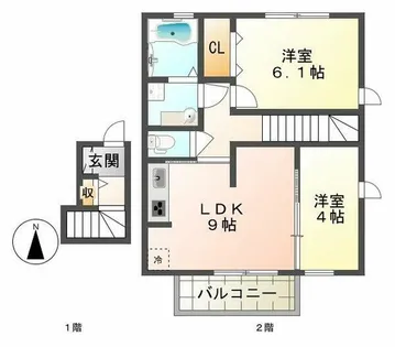 アウグーリオカーサ【2階】の間取り
