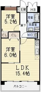 グリーンランド弐番館【3階】の間取り