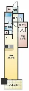 リビオメゾン新大阪【8階】の間取り