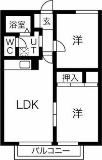 ラフォーレ柊【202号室】の間取り