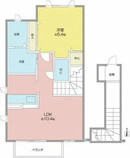 ポラリス D棟【202号室】の間取り