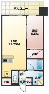 プレジオ三国EURO【11階】の間取り