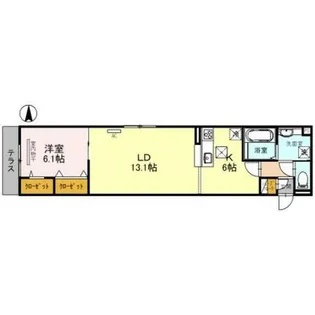 プロスペリタ西京極【1階】の間取り