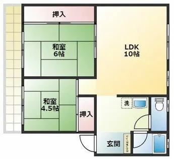 戸根マンション【1階】の間取り