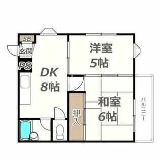 ジョイテル西田辺Ⅱ【3階】の間取り