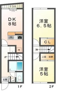 シャルマン砥堀【1階】の間取り