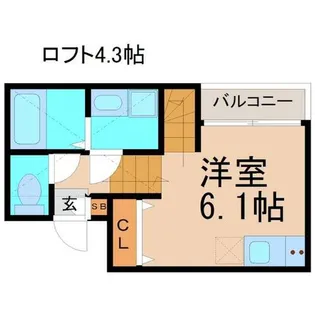 愛知県名古屋市中区新栄1丁目【アパート】の間取り