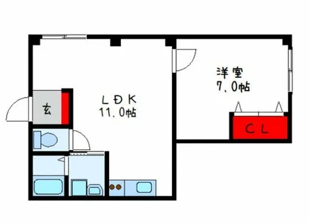 ブルーム楽音寺【1階】の間取り