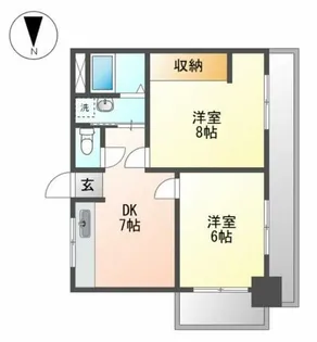 西ビル【301号室】の間取り