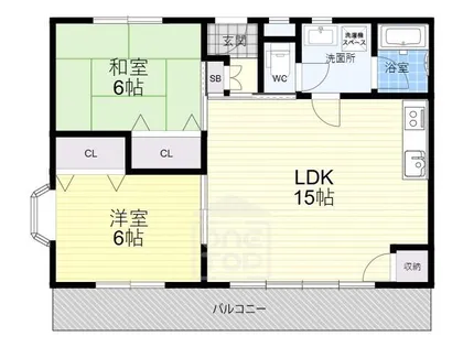 摂津シティフラッツ【4階】の間取り