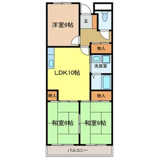 ヴィルフォーレミチハタ【2階】の間取り