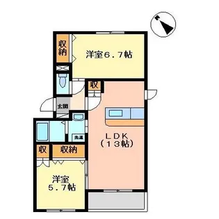 レジデンスプリンシパル【3階】の間取り