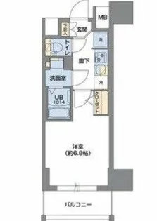 Metrosa谷町六丁目South【9階】の間取り